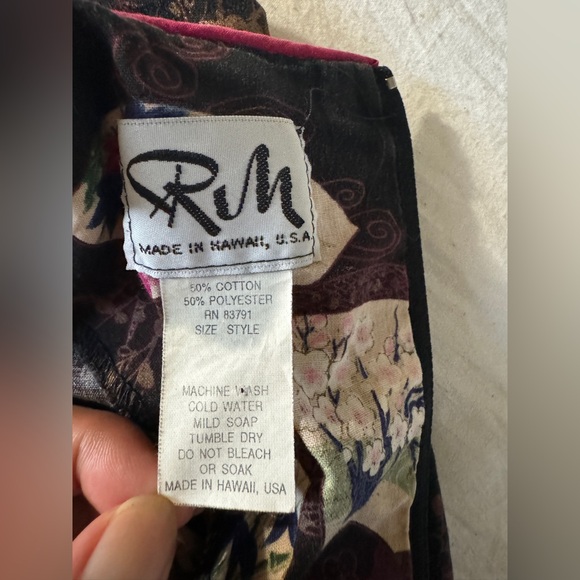 Vintage RM Hawaiian Floral Made in Hawaii Muumuu Dress Size L - Picture 6 of 13